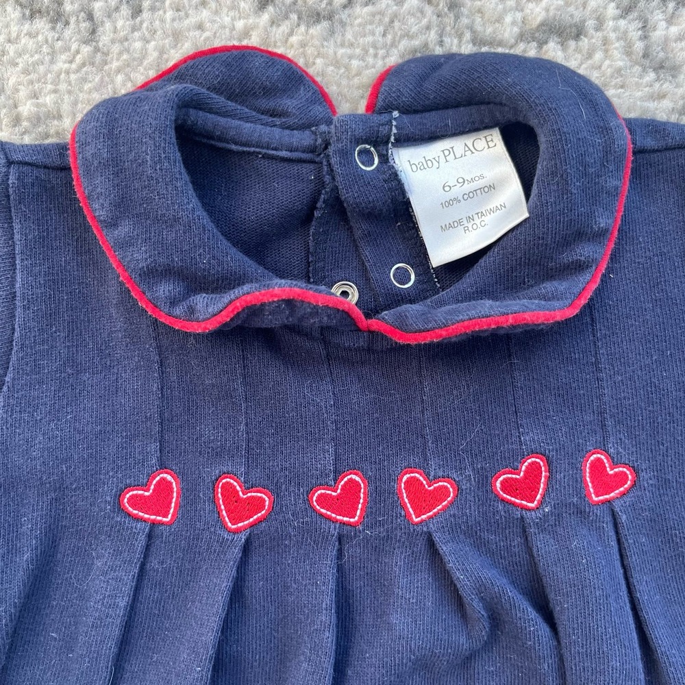 Baby Place Peter Pan collar romper 6-9mos - Picture 2 of 7